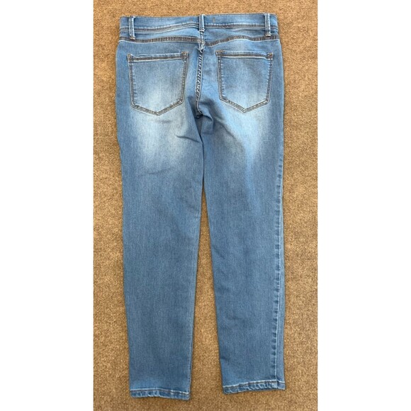 Free People Slim Straight Jeans Womens 27 Low Rise Stretch Medium Wash Denim - Picture 3 of 9